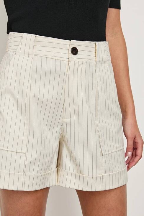 Rails Pants - Rails Maryam Short in Birch Pinstripe 6 NWT Suiting Minimalist Quiet Luxury Chic